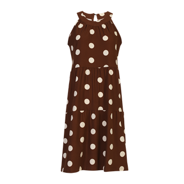 Liberté - Alma Anni Dress - Brown Creme Dot